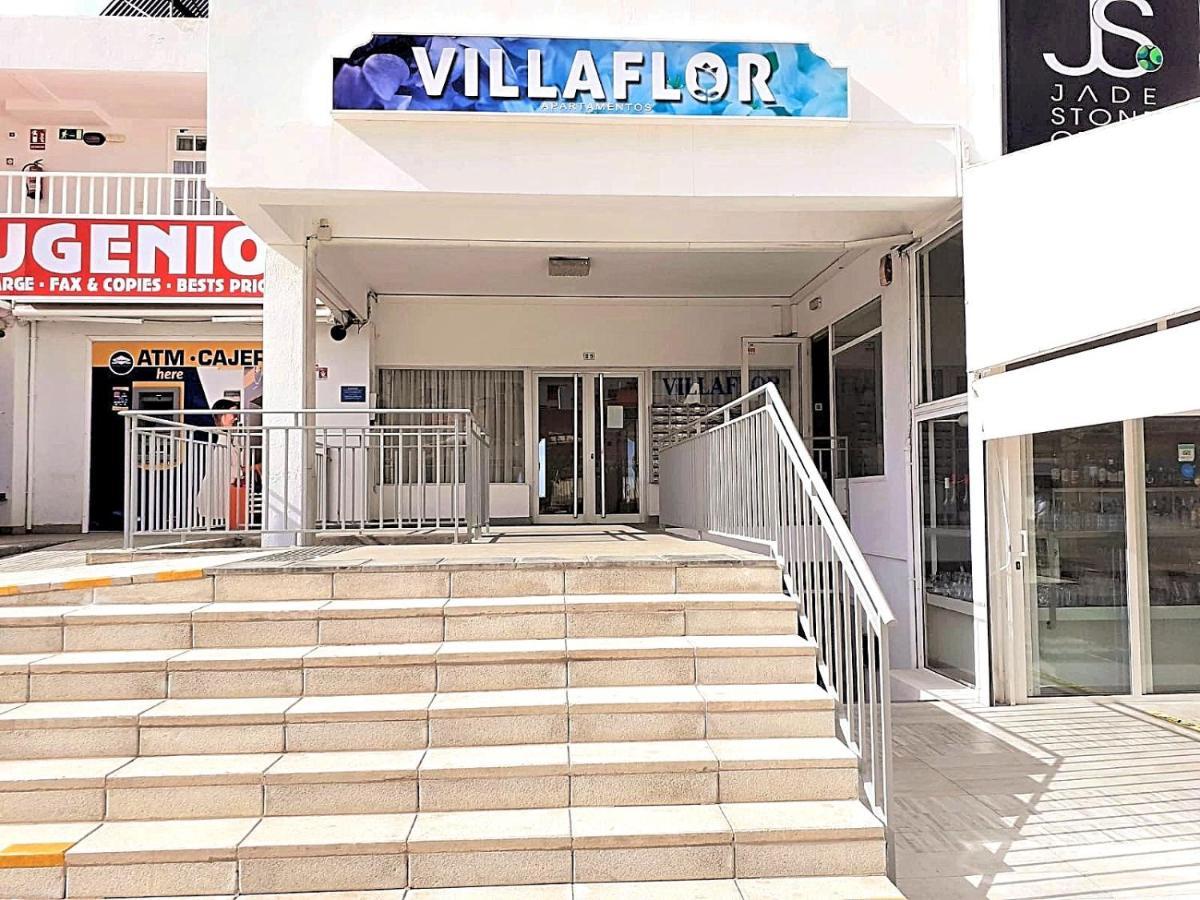First Line Villa Floor Studio Apartment With Amazing Sea View Air Conditioned Just 50M From The Beach Costa Adeje  Eksteriør bilde